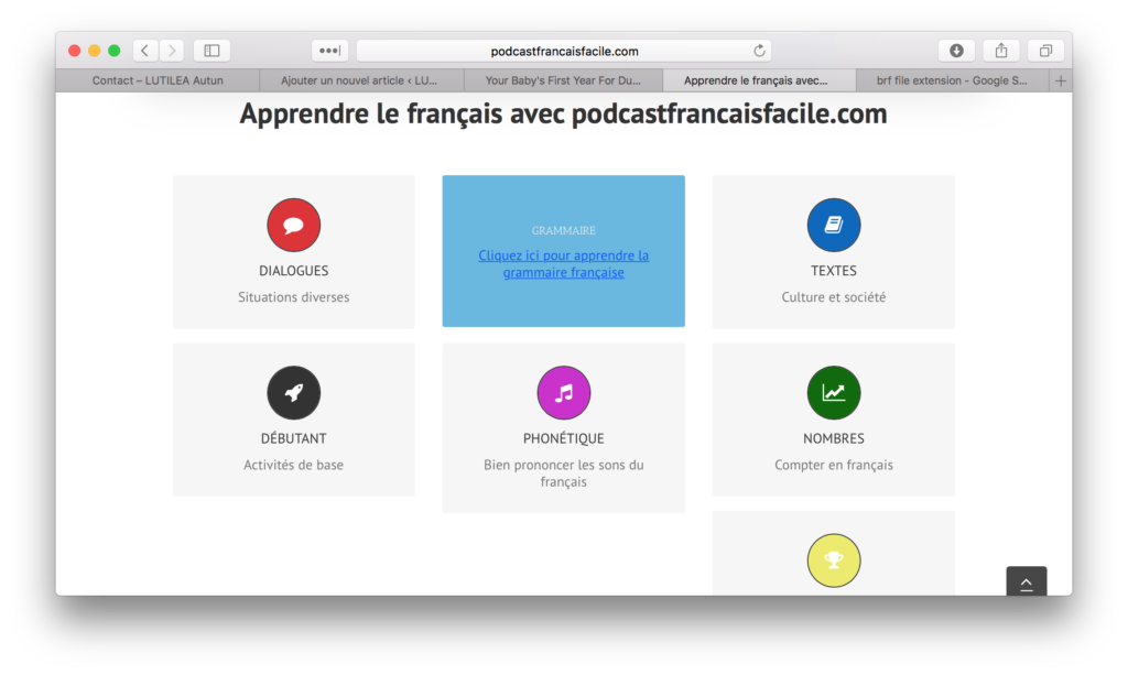 écran principal de podcast facile